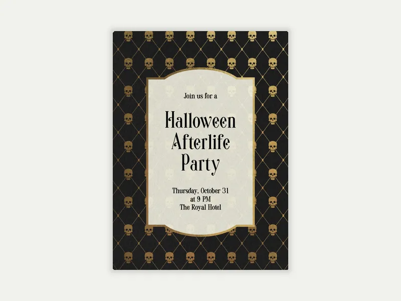 Afterlife Skulls - halloween - Invitation