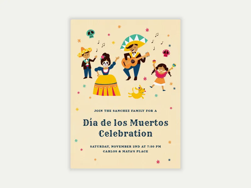 Day of the Dead Fiesta - holidays - Invitation