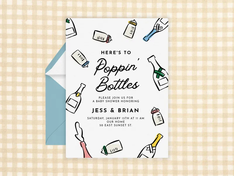 Here's to Poppin' Bottles - sip_and_see - Invitation