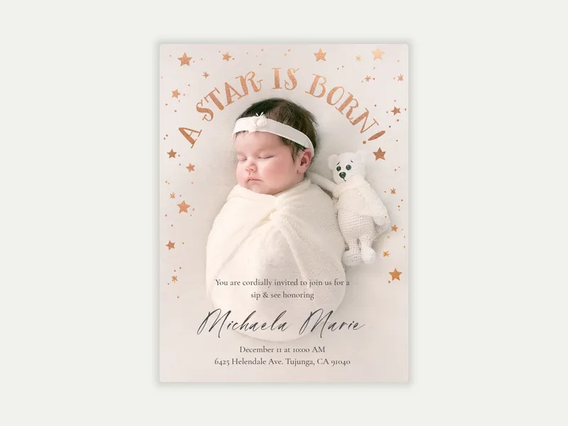 A Star is Born (Photo) - sip_and_see - Invitation