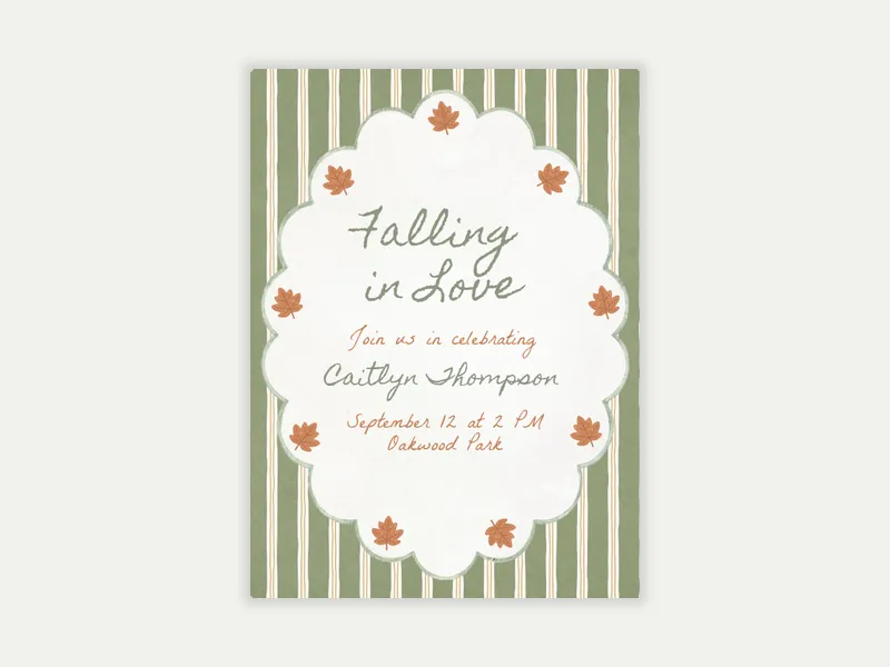 Little Leaves - seasons - Invitation