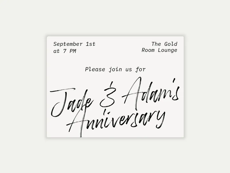 Script Statement - anniversary - Invitation