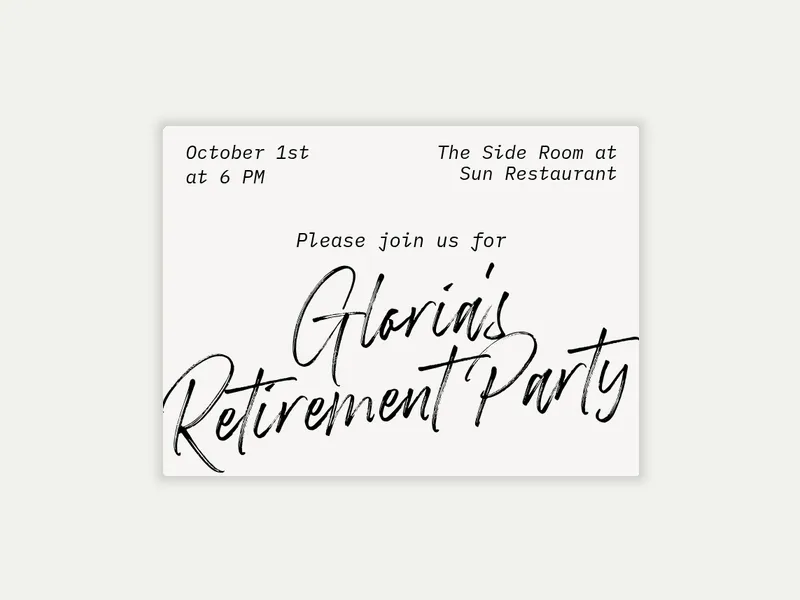 Script Statement - retirement_farewell - Invitation