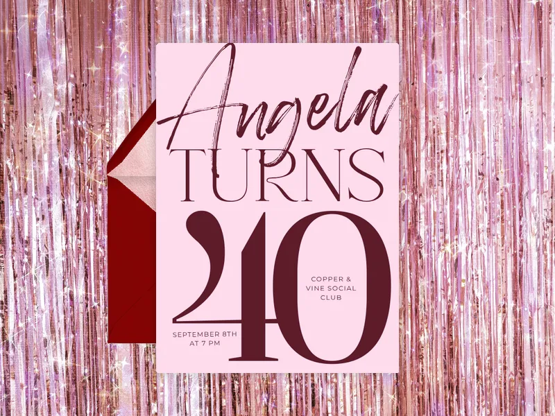 Grow In Style - 40th_birthday - Invitation