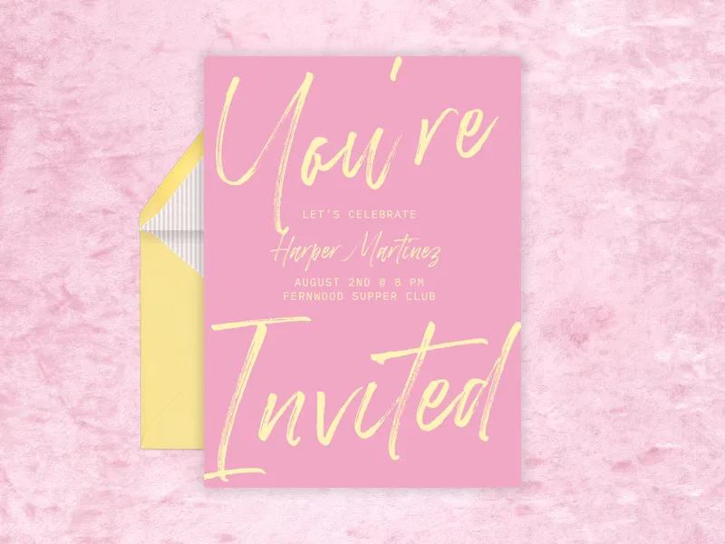 Written In Ink - birthday_foradults - Invitation