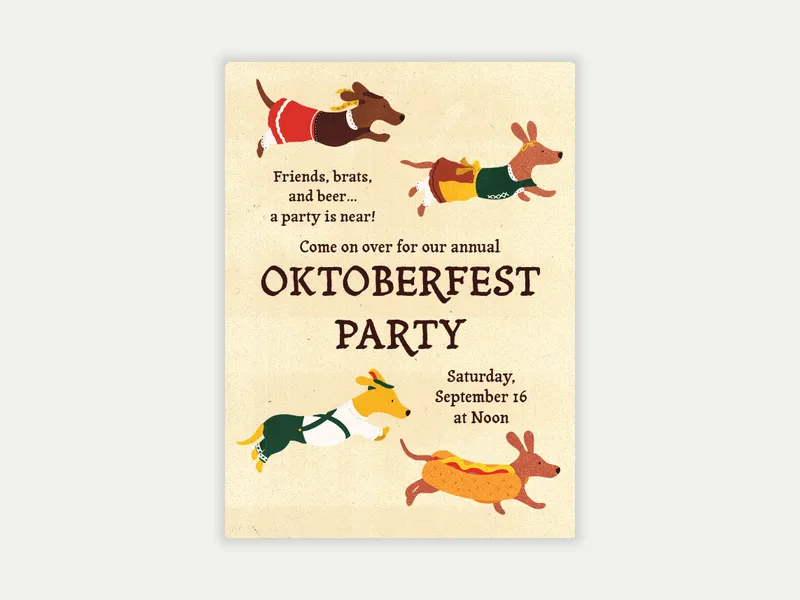 Weiner Race - pet_party - Invitation
