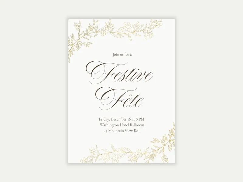 Festive Fête - holiday_party - Invitation