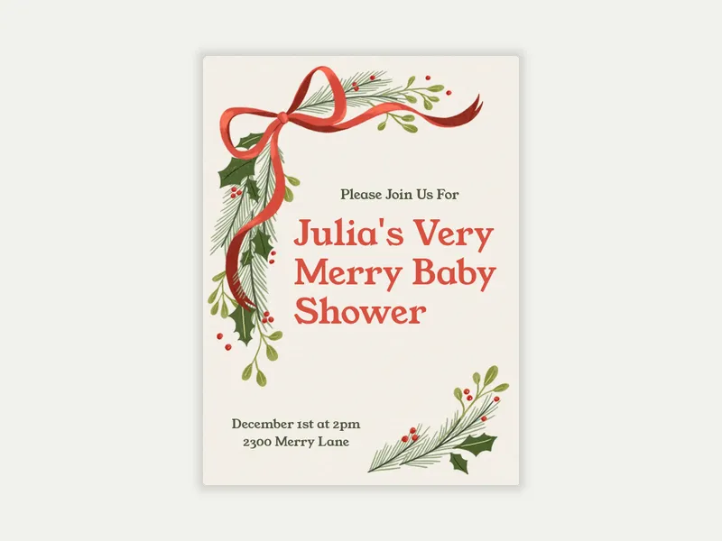 Winter Foliage - baby_shower - Invitation