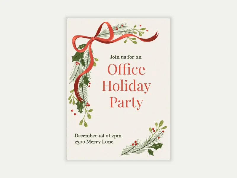 Winter Foliage - office_holiday - Invitation