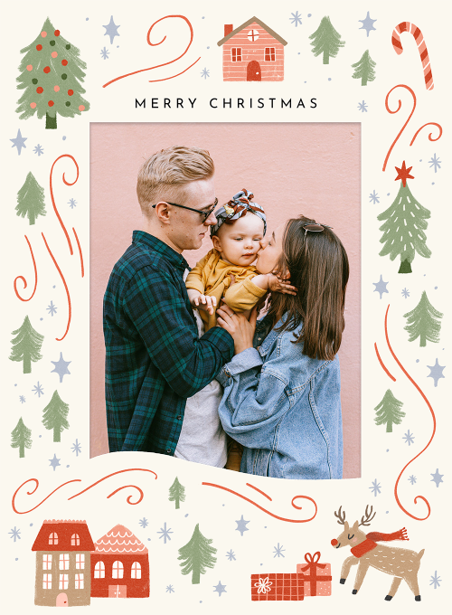 Wintry Merry Christmas Border (Photo) - featured_cards - Card