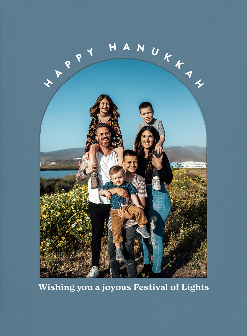 Happy Hanukkah Arch (Photo) - hanukkah_cards - Card
