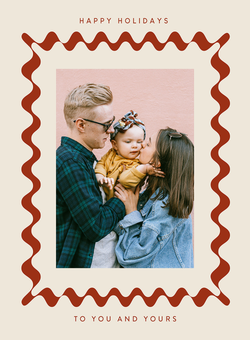 Wavy Frame (Photo) - christmas_cards - Card