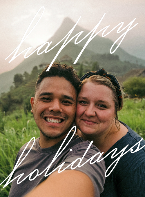 Happy Holidays Script Overlay - featured_cards - Card