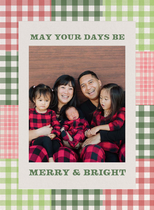 Cheerful Gingham (Photo) - christmas_cards - Card