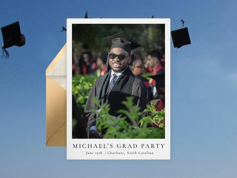 Full Frame (Photo) - graduation - Invitation