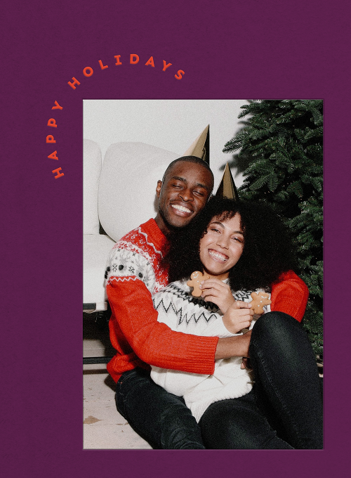 Just Plum Festive (Photo) - christmas_cards - Card