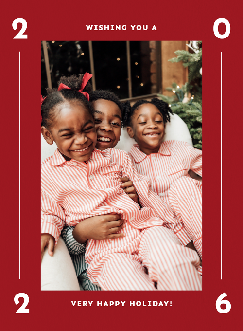 Red A Year to Remember (Photo) - design_your_own_cards - Card