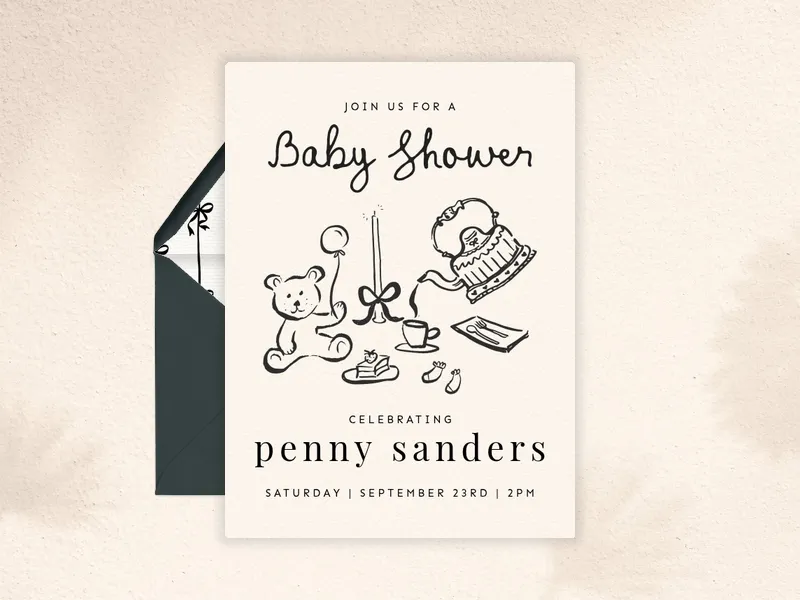 Teddy Bears & Tea - baby_shower - Invitation