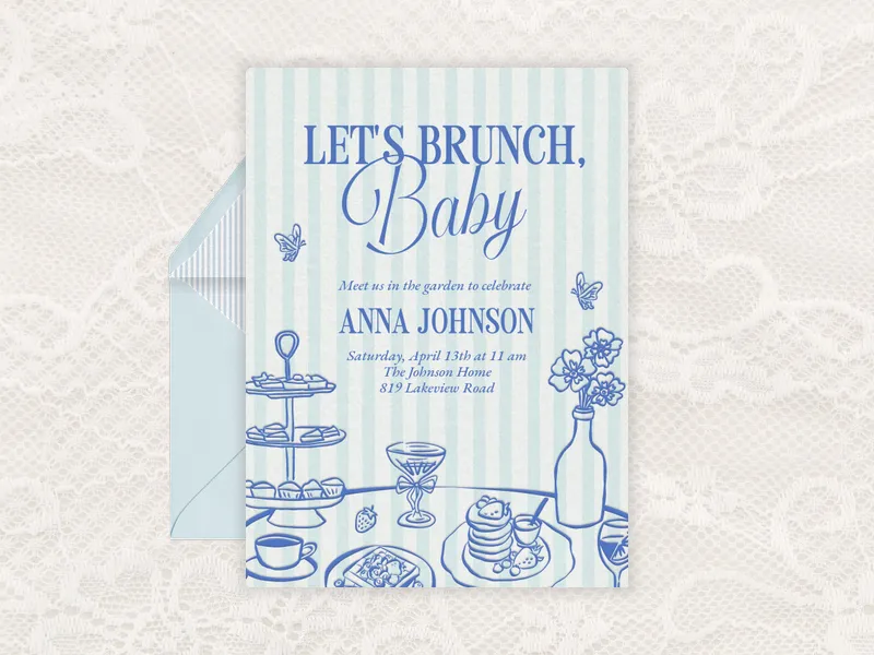 Spring Table Invitation premium template design