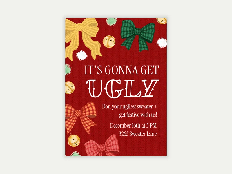It's Gonna Get Ugly - christmas - Invitation
