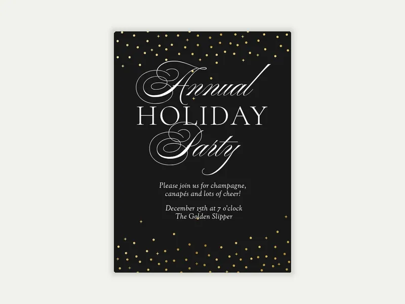 Gold Glitter Confetti - new_years - Invitation