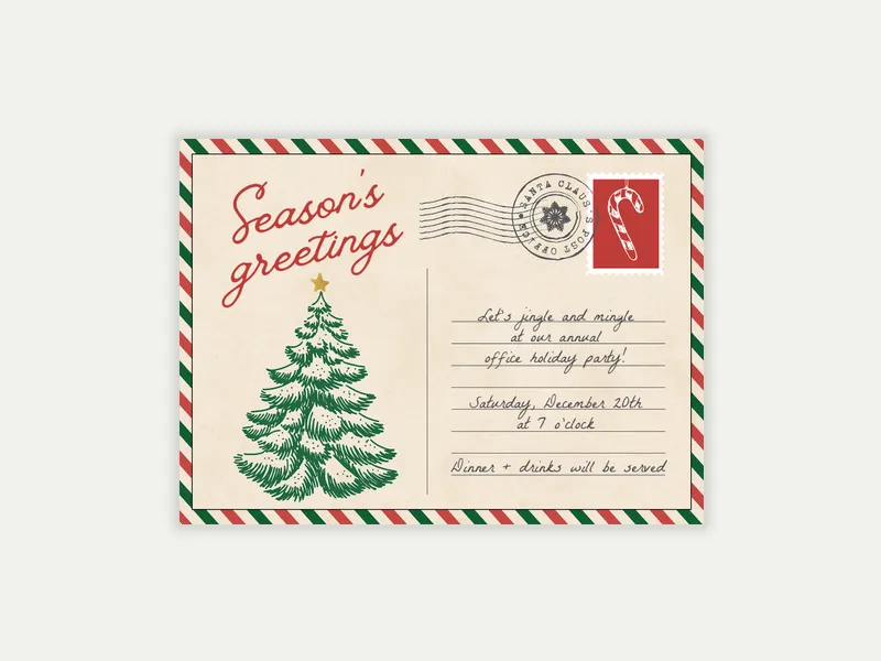 Holiday Postcard - office_holiday - Invitation