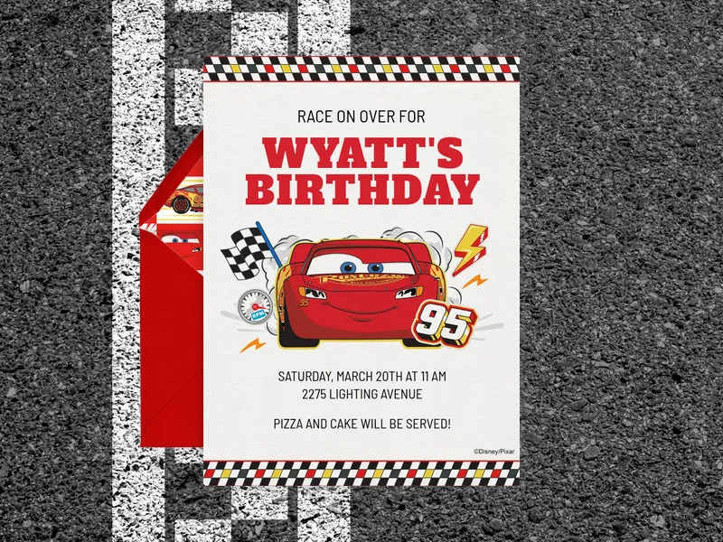 Disney and Pixar's Cars: Go Lightning Go - featured - Invitation
