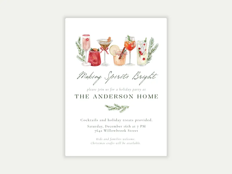 Mix & Mingle the Merry Way - winter - Invitation