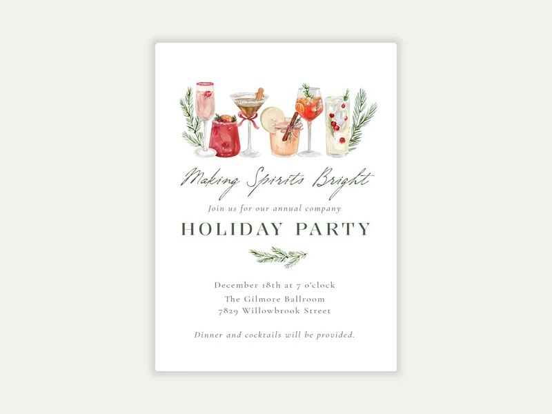 Mix & Mingle the Merry Way - office_holiday - Invitation