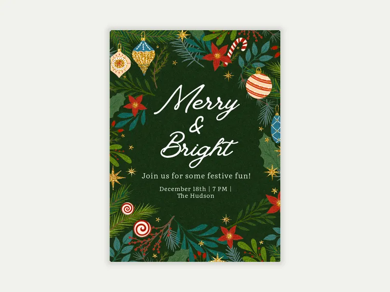 Merry Bright - office_holiday - Invitation