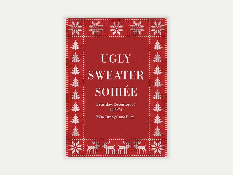 Sweater Snowflakes - office_holiday - Invitation