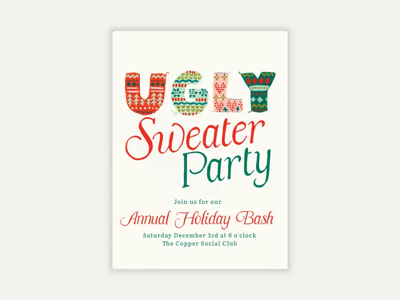 Ugly Sweater Party - holiday_party - Invitation