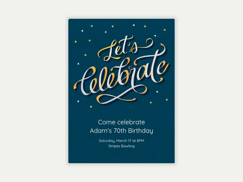 Let's Celebrate - adults - Invitation