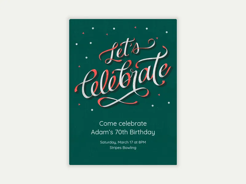 Let's Celebrate - 70th_birthday - Invitation
