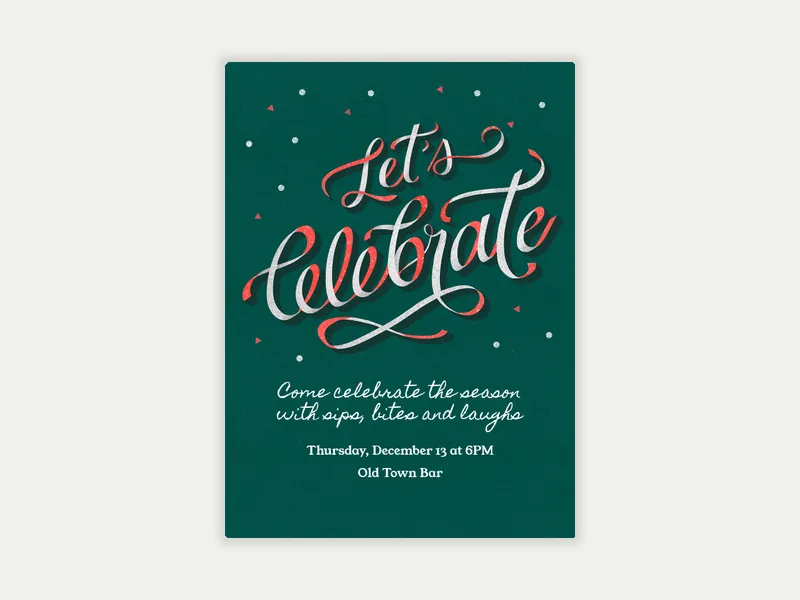 Let's Celebrate Invitation free template design