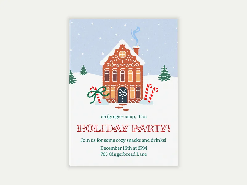 Sweet Holiday Invitation free template design