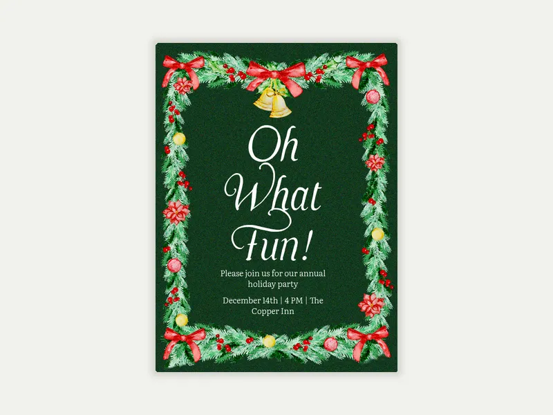 Oh What Berry Fun - christmas - Invitation