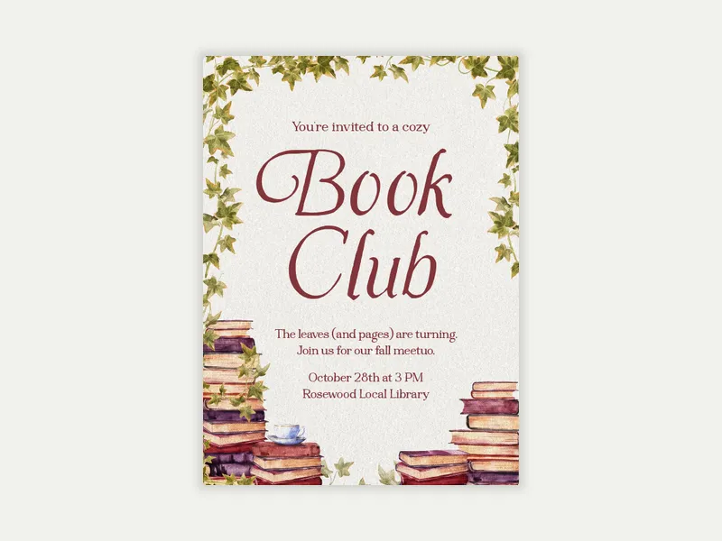 Ivy Library - book_club - Invitation