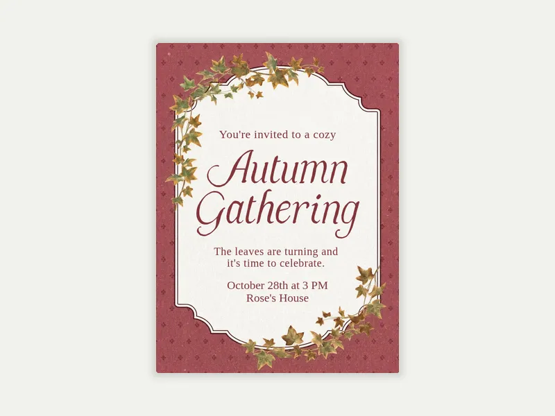 Wrapped in Ivy - housewarming - Invitation