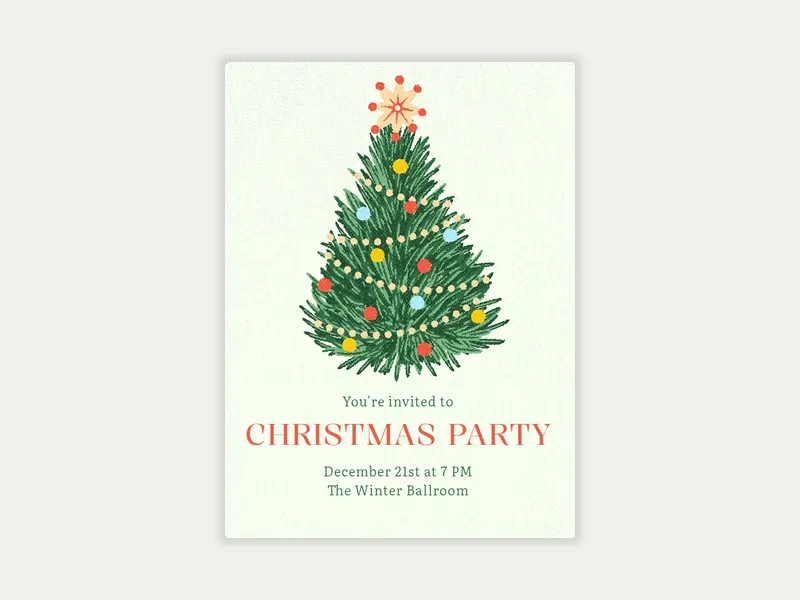 Xmas Tree - christmas - Invitation