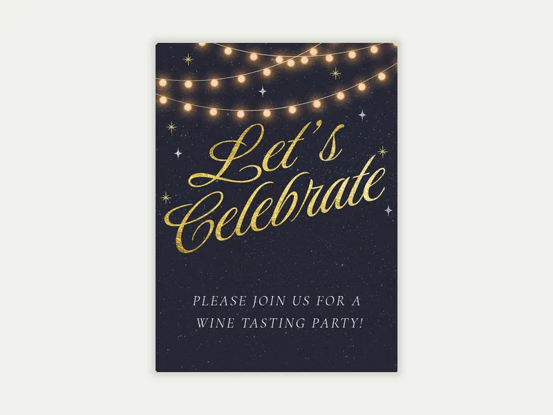 String Lights - wine_tasting - Invitation