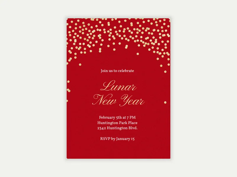 Holiday Sparkle - lunarnewyear - Invitation