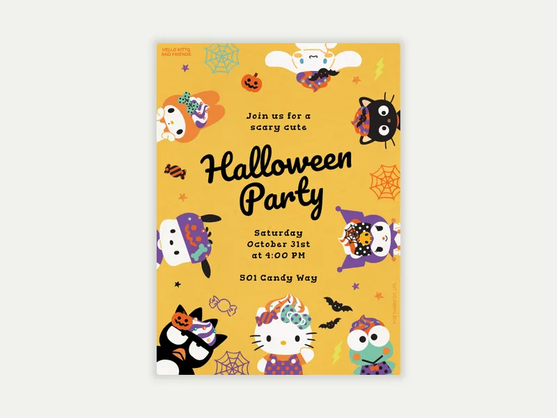 Sanrio’s Hello Kitty and Friends: Sweet & Spooky - characters - Invitation