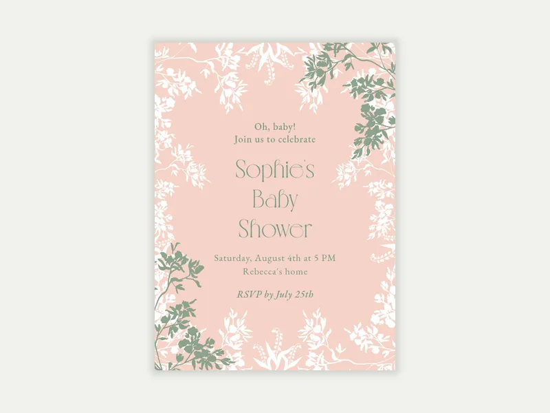 Dusty Blue - baby_shower - Invitation
