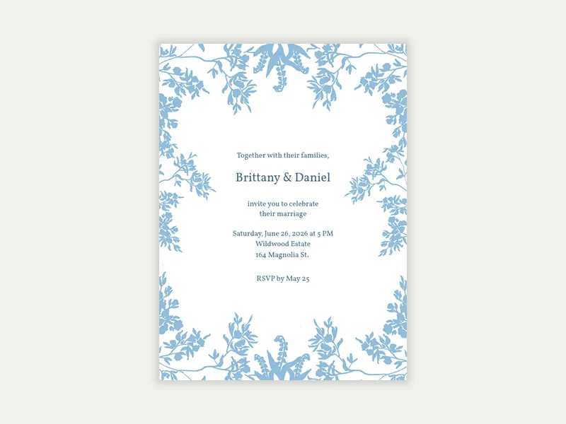Dusty Blue - welcome_party - Invitation