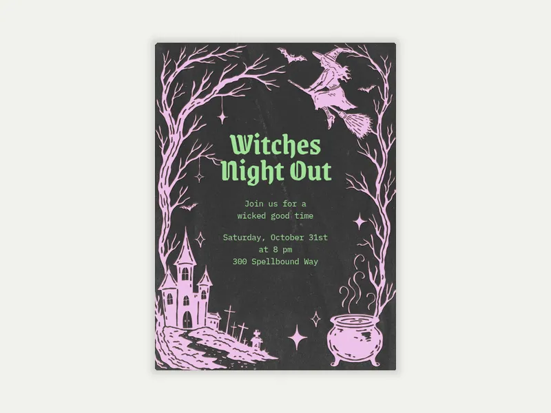 Witches Night Out - halloween - Invitation