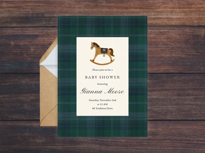 Classic Rocking Horse - featured - Invitation