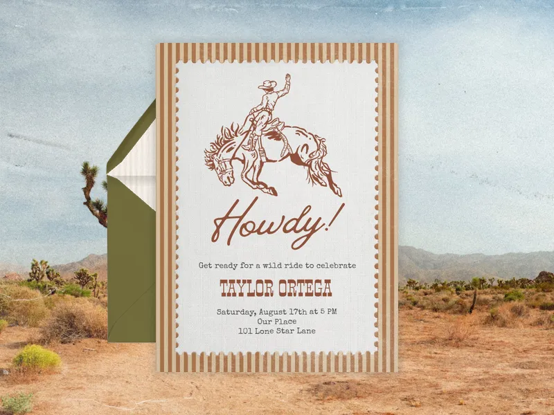 Rodeo Stripes - 30th_birthday - Invitation