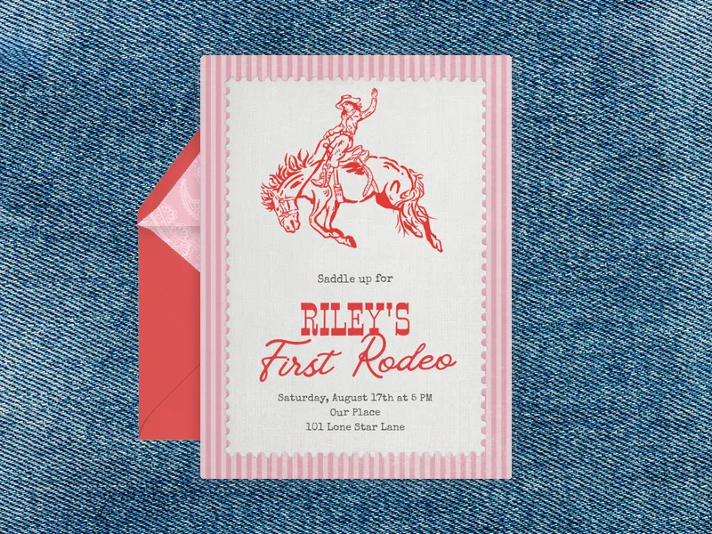 Rodeo Stripes - featured - Invitation