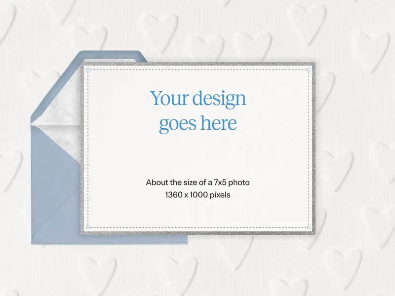 Upload Your Own Design (Embossed Hearts) - baby_shower - Invitation